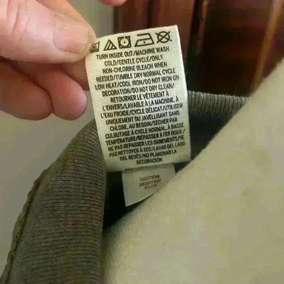 PINK ladies sweatshirt lightweight. Petite Small oversized. Long sleeve gray - Picture 8 of 9